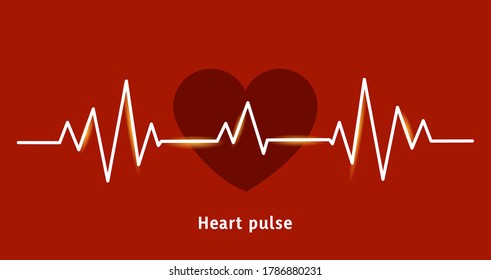 Vector de fondo de la plantilla de diseño de la línea de pulso del corazón