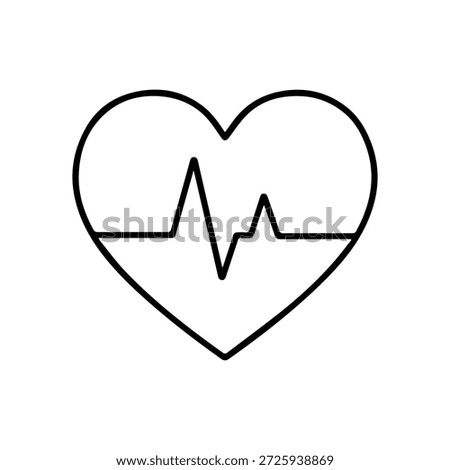 heart with pulse line logo vector icon on a white background
Vector line logo icon