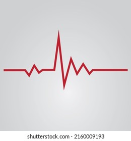 Heart pulse line vector illustration