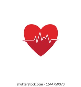 naturaleza del símbolo vectorial de la plantilla de impulsos del corazón