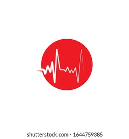 heart pulse Logo Template vector symbol nature