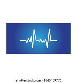 Carácter de símbolo vectorial de plantilla de logotipo de impulsos de corazón