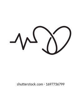 Design der Vektorillustration des Herzmuskellogos