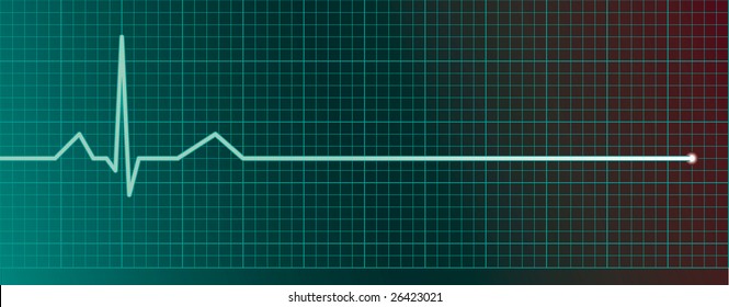Heart pulse monitor with flatline