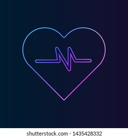 heart pulse nolan icon. Simple thin line, outline vector of Medicine icons for UI and UX, website or mobile application