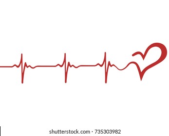 Heart pulse, one line