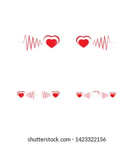 Heart pulse, one line - vector - Vector