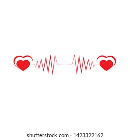 Heart pulse, one line - vector - Vector