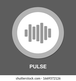 Heart pulse. Red and white colors. Heartbeat lone, cardiogram. Beautiful healthcare, medical background. Modern simple design. Icon. sign or logo. Flat style vector illustration