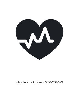 heart pulse vector icon