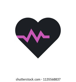 heart pulse vector icon