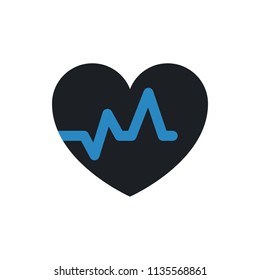 heart pulse vector icon