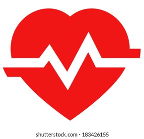 Heart pulse vector icon