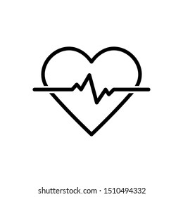 heart and pulse vector icon design