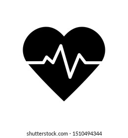 diseño de iconos de vectores de corazón y pulso