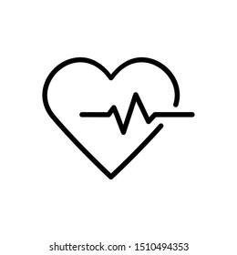 heart and pulse vector icon design