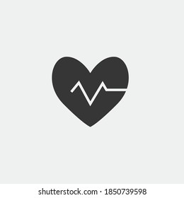 heart pulse vector icon heartbeat