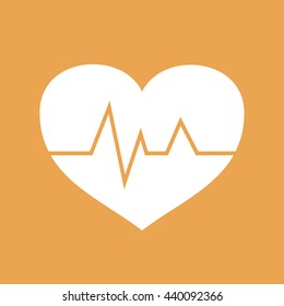 Heart pulse vector icon illustration