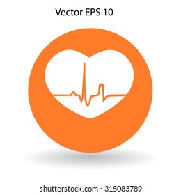 Heart pulse vector illustration