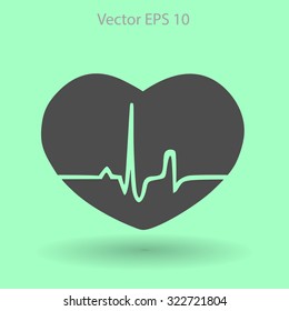 Heart pulse vector illustration