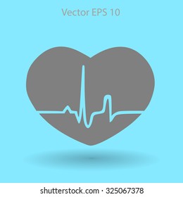 Heart pulse vector illustration