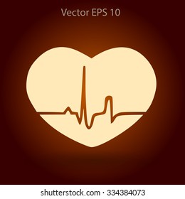 Heart pulse vector illustration