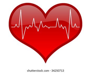 heart pulse vector illustration
