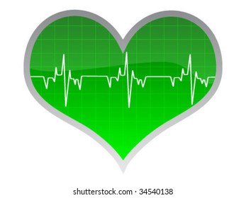 heart pulse vector illustration