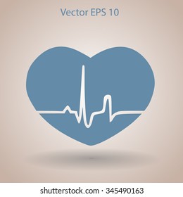 Heart pulse vector illustration
