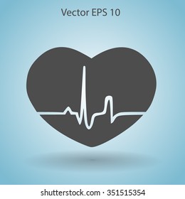 Heart pulse vector illustration
