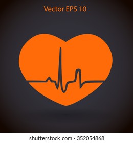 Heart pulse vector illustration