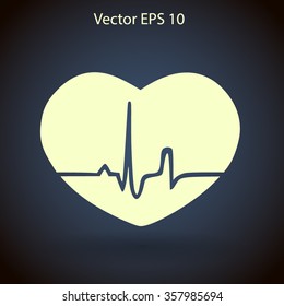 Heart pulse vector illustration