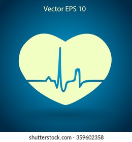 Heart pulse vector illustration