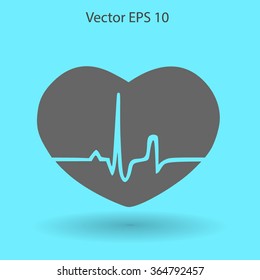 Heart pulse vector illustration