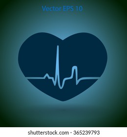 Heart pulse vector illustration
