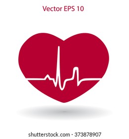 Heart pulse vector illustration