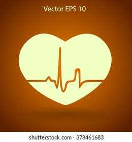 Heart pulse vector illustration