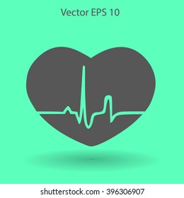 Heart pulse vector illustration