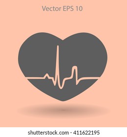 Heart pulse vector illustration