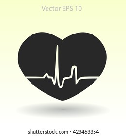 Heart pulse vector illustration
