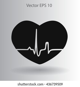 Heart pulse vector illustration