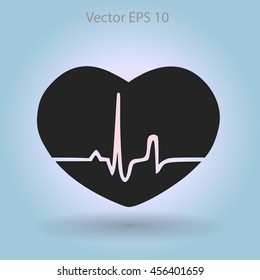 Heart pulse vector illustration