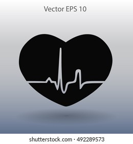 Heart pulse vector illustration
