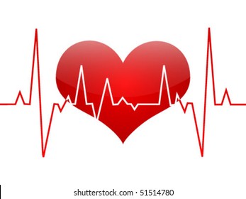 heart pulse vector illustration