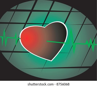heart and heart pulses	