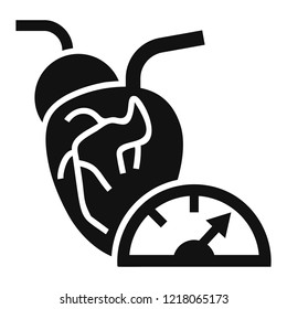 Heart pump icon. Simple illustration of heart pump vector icon for web design isolated on white background