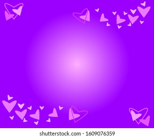 Heart and purple background, valentine, vector, illustrator