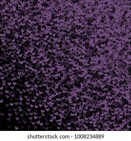 Heart purple pattern which consists of isolated elements. Modern style with beautiful elements in heart paper. Can be used as print, wallpaper, cards, valentine cards, logo, background and etc.