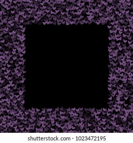 Heart purple pattern which consists of isolated elements. Modern style with beautiful elements in heart paper. Can be used as print, wallpaper, cards, valentine cards, logo, background and etc.