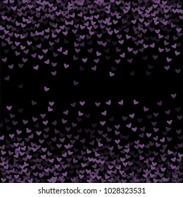 Heart purple pattern which consists of isolated elements. Modern style with beautiful elements in heart paper. Can be used as print, wallpaper, cards, valentine cards, logo, background and etc.